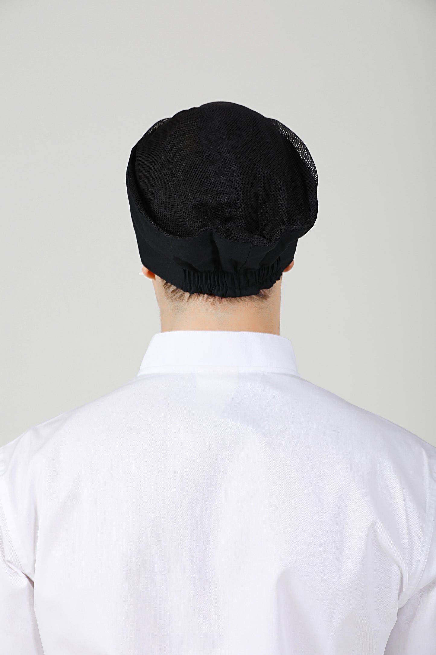 Topi Koki Hitam Freesia dengan Ventilasi