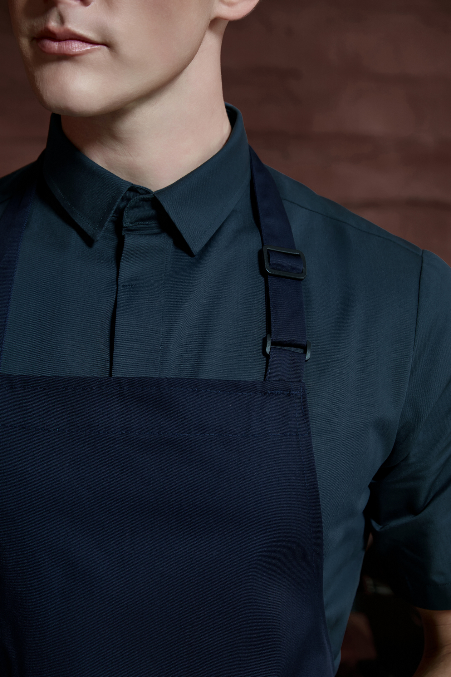 Navy Blue Bib Apron - GreenChef Sdn. Bhd.