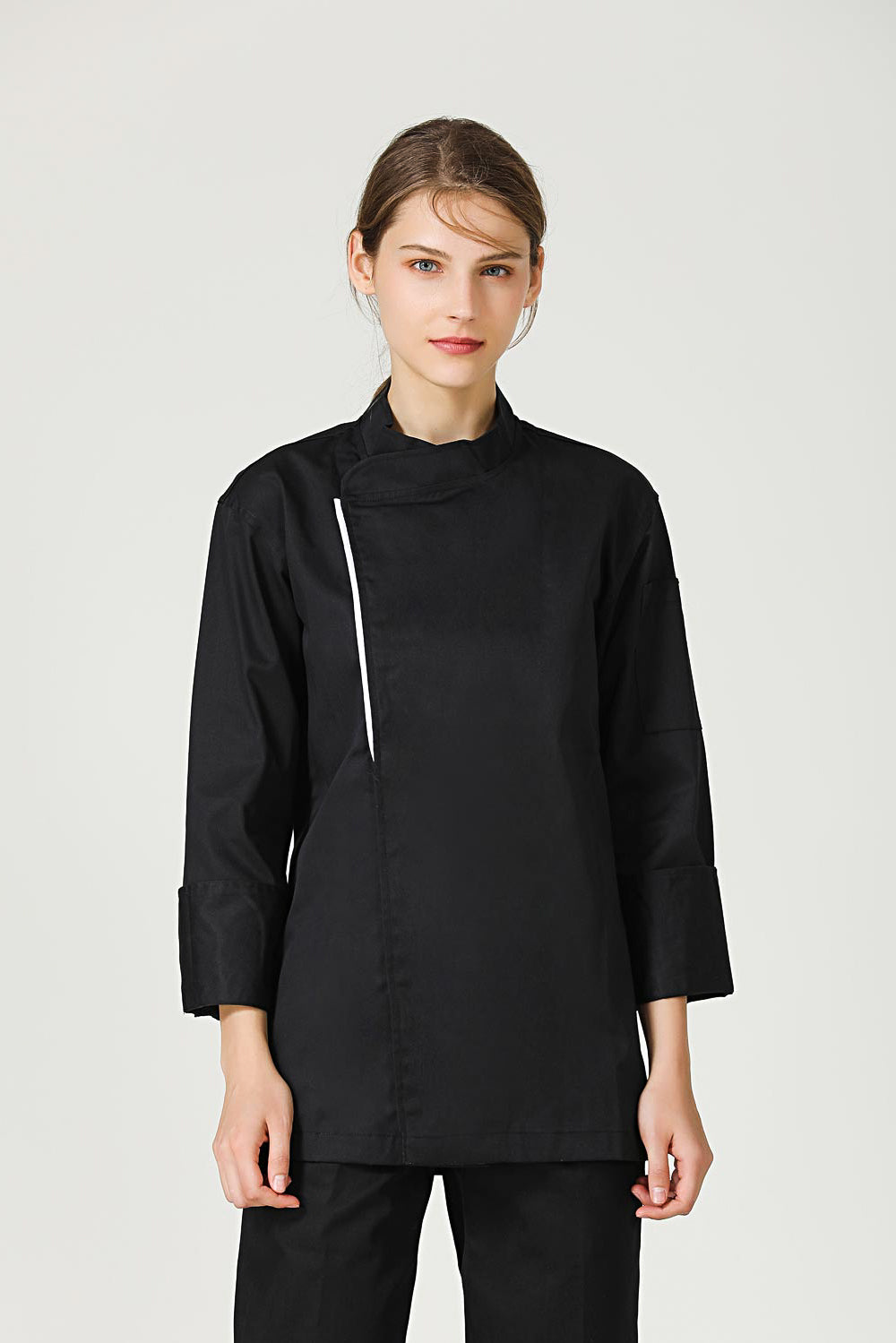 Basil Black Chef Jacket Long Sleeve