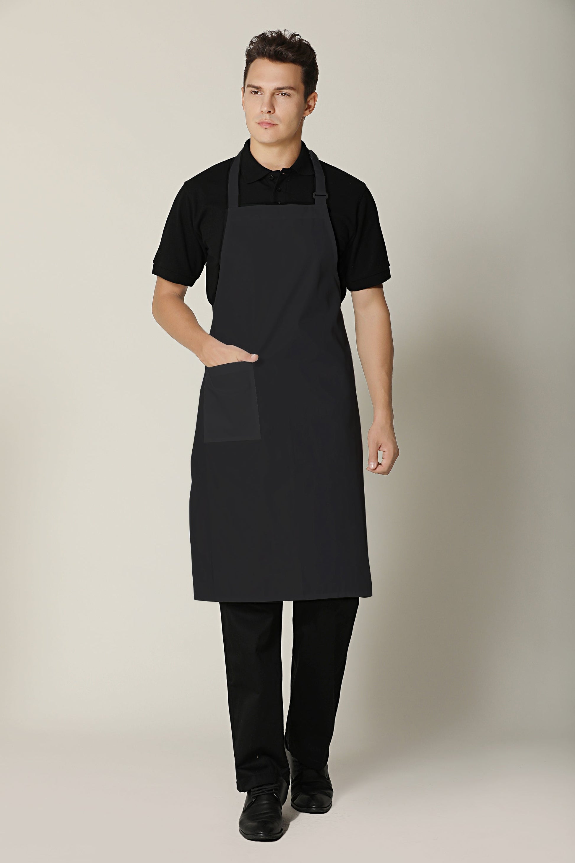 Black Bib Apron - Green Chef Wear