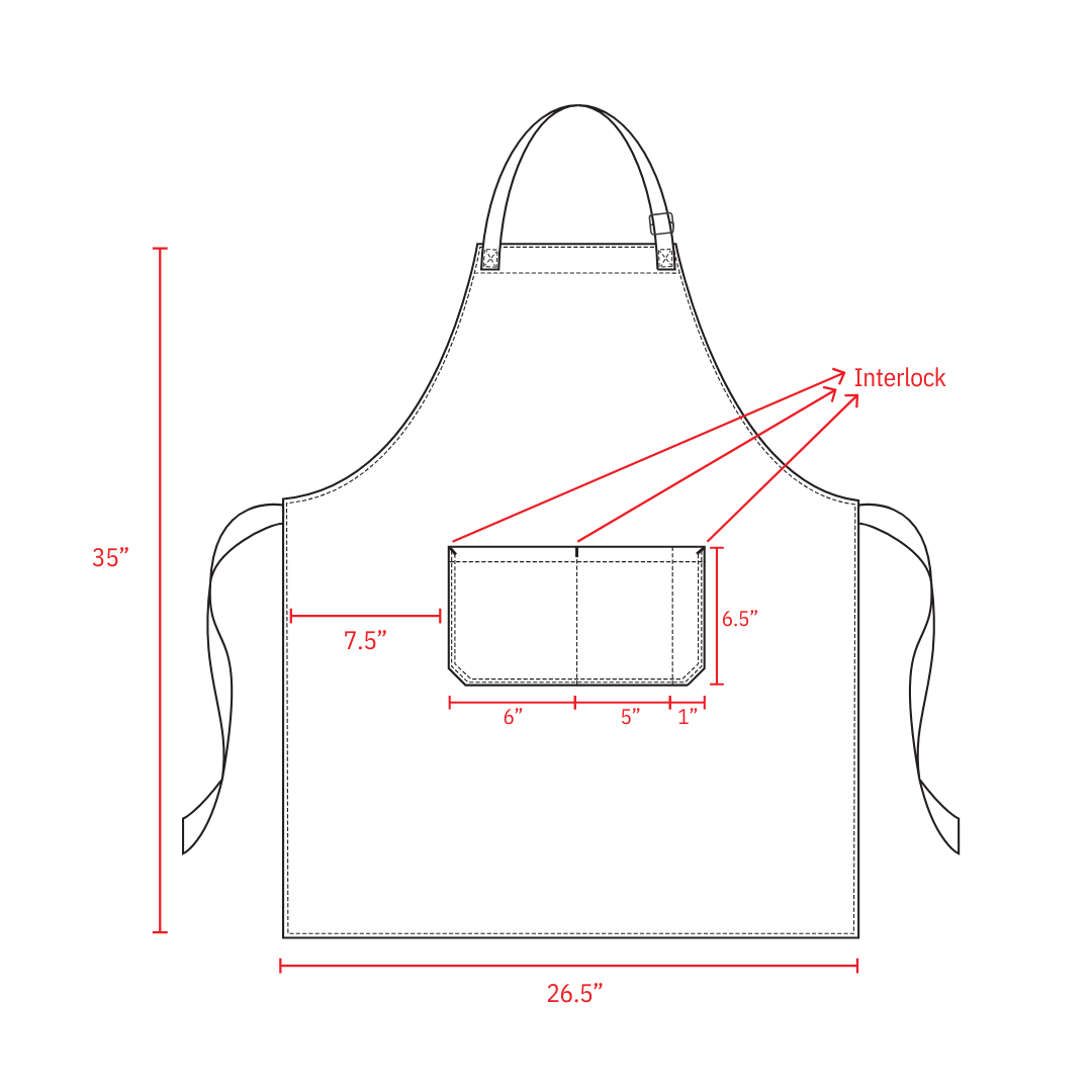 Blake Bib Apron Measurement