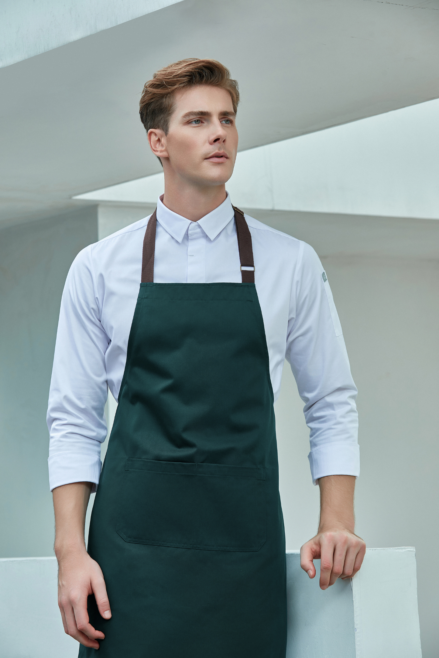 Blake Emerald Blue Bib Apron