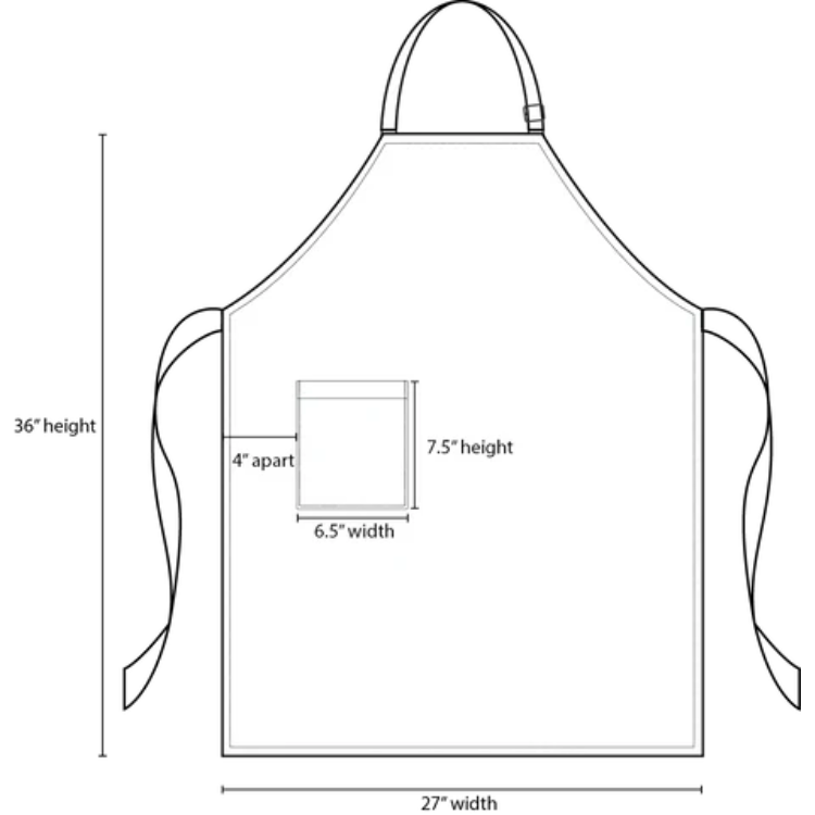 Apron Bib Abu-Abu