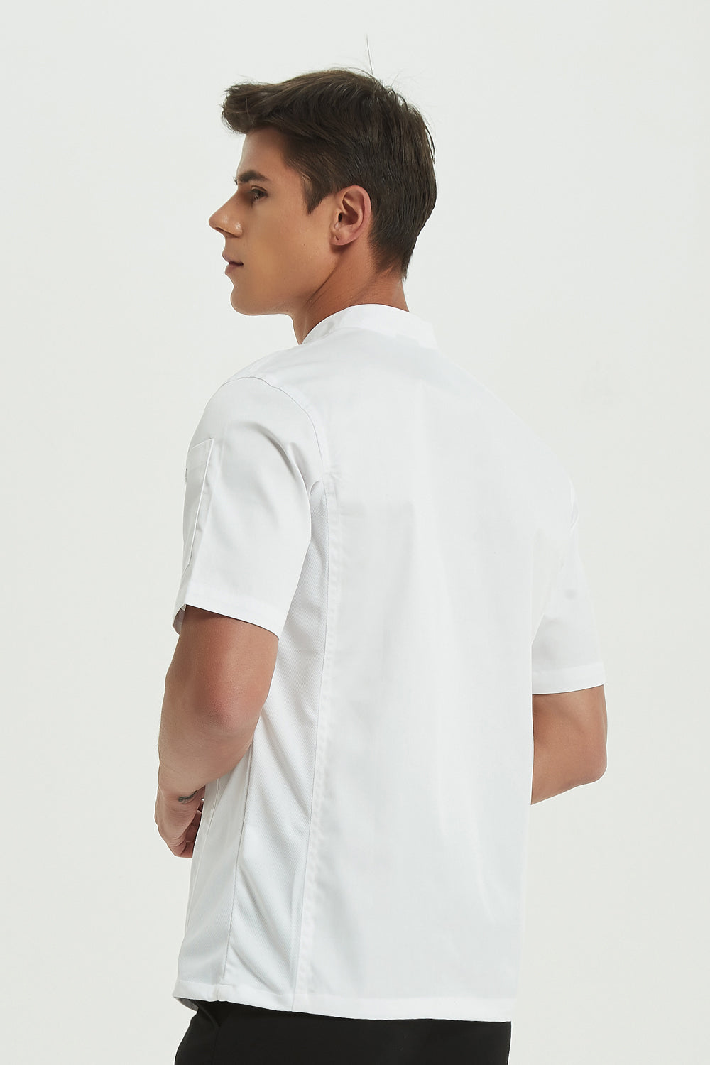 Mint White Chef Jacket, Short Sleeve