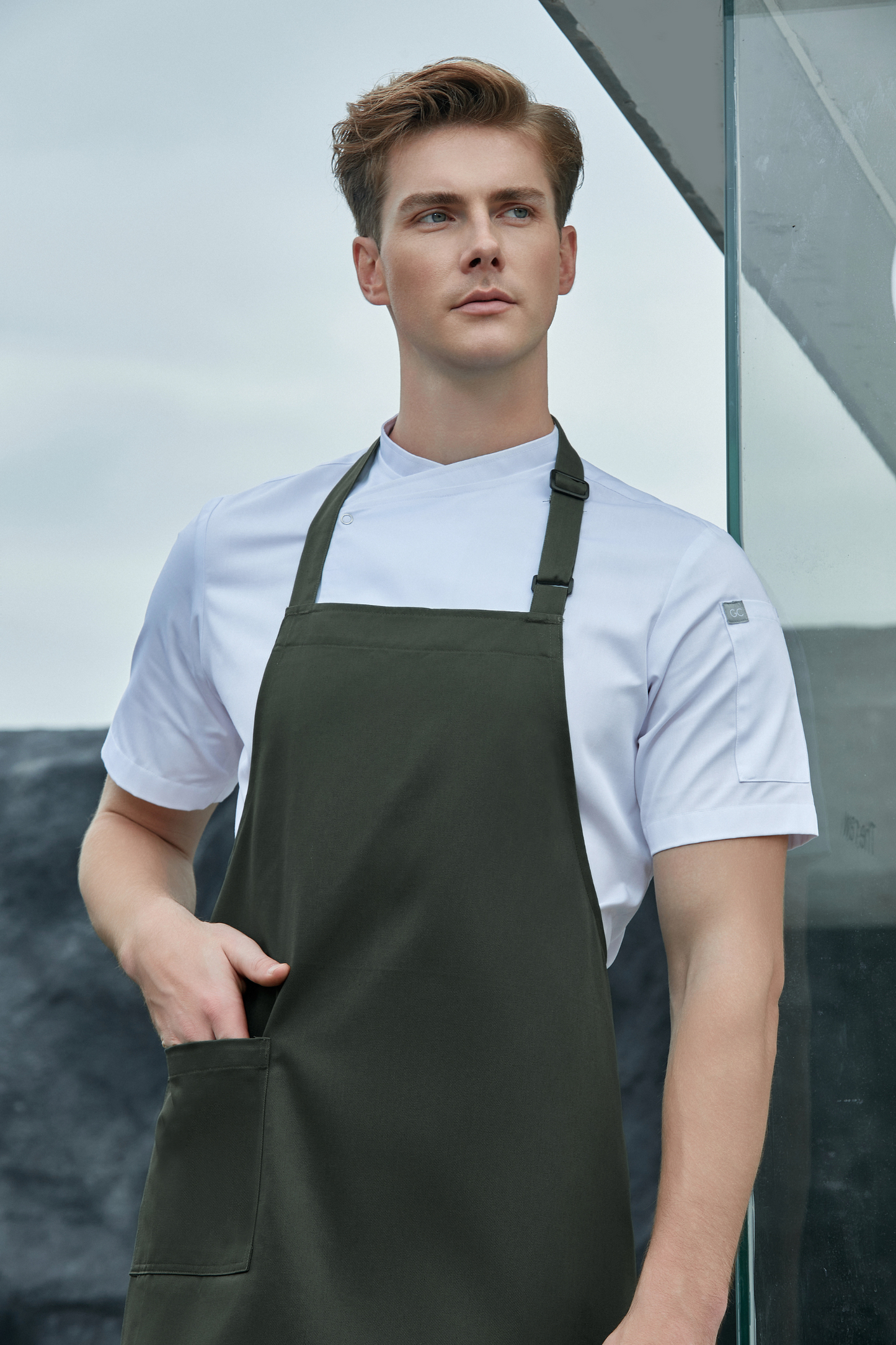 Olive Green Bib Apron - GreenChef Sdn. Bhd.