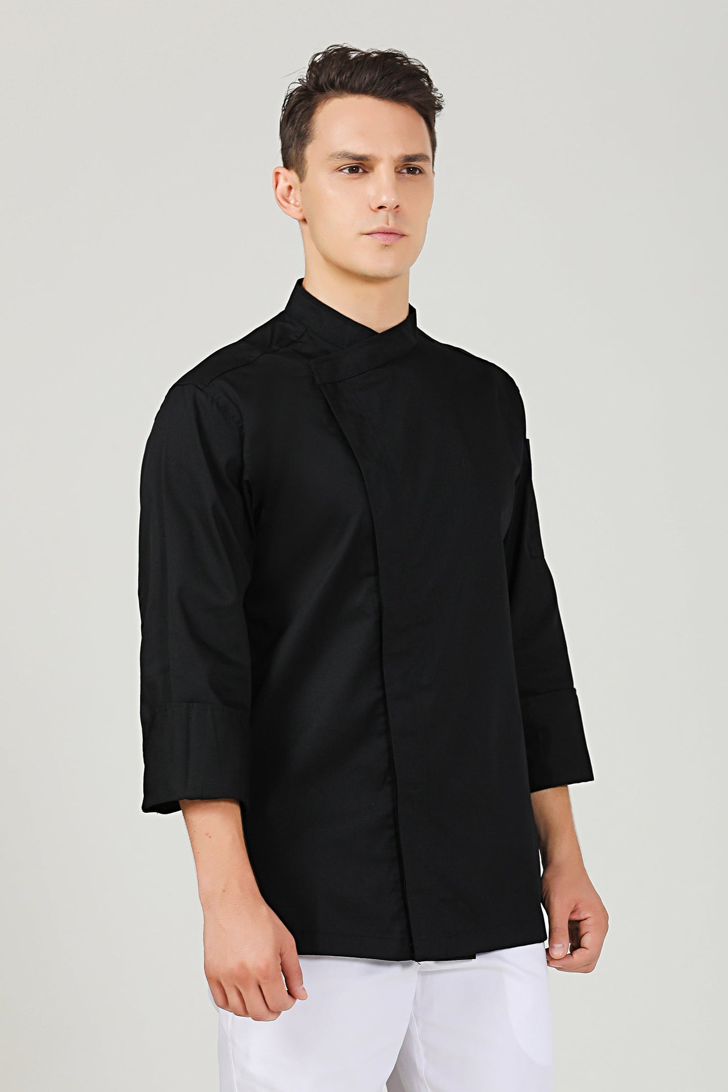 Thyme Black Chef Jacket, Long Sleeve - GreenChef Sdn. Bhd.