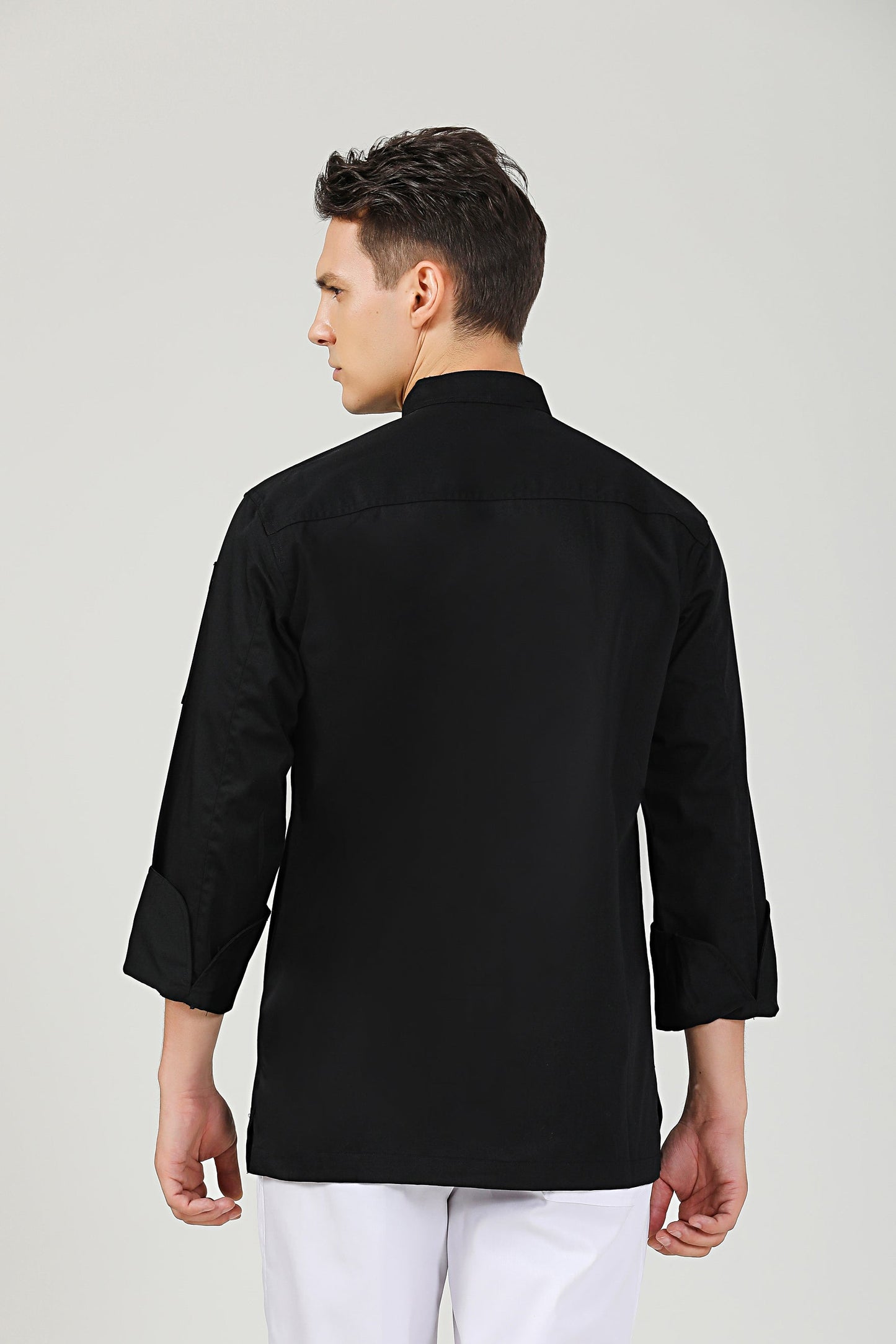 Thyme Black Chef Jacket, Long Sleeve - GreenChef Sdn. Bhd.