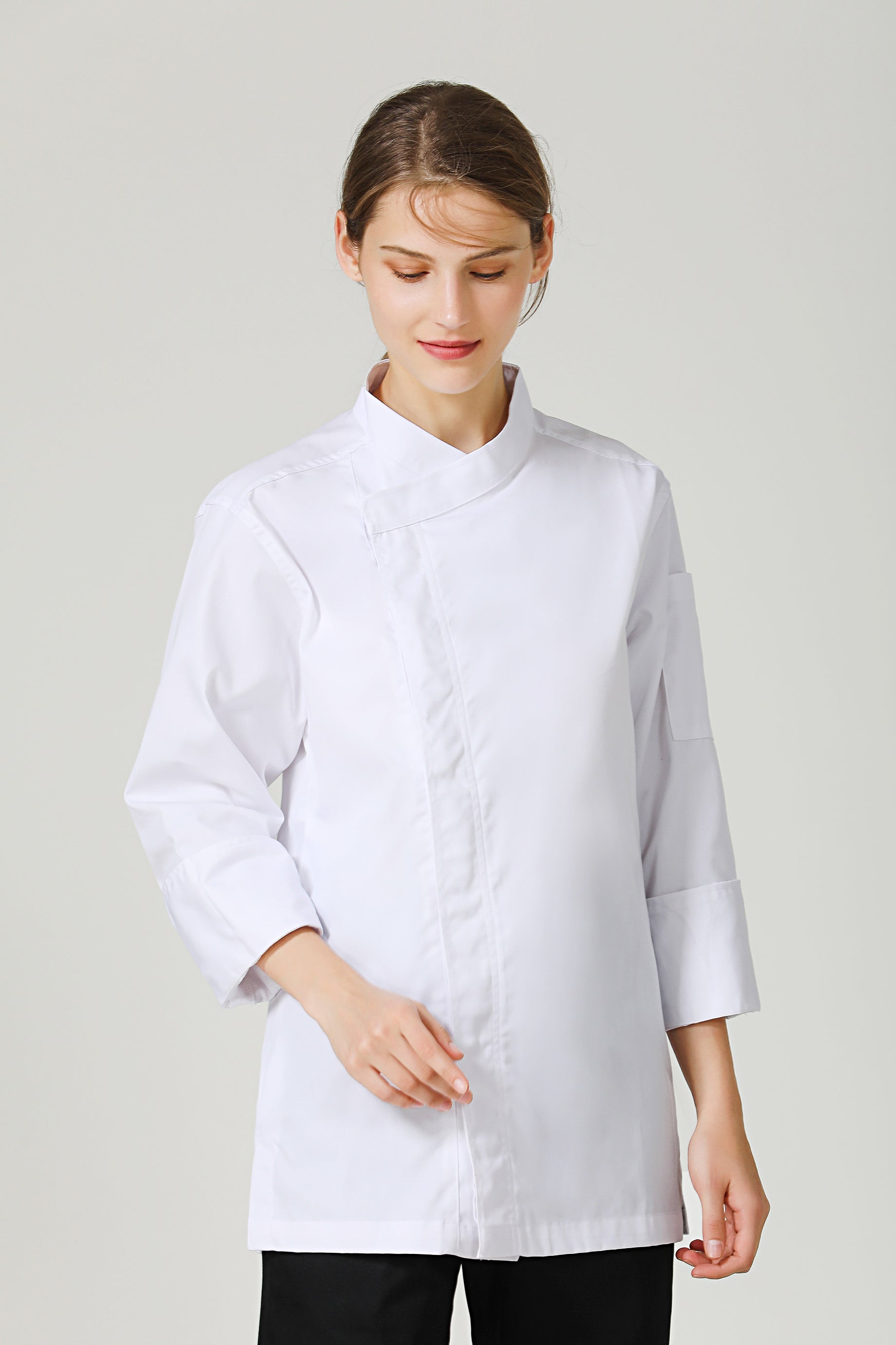 Thyme White Chef Jacket, Long Sleeve - GreenChef Sdn. Bhd.